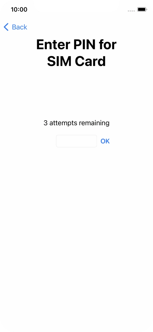If your SIM is locked, key in your PIN and press OK. The default PIN is 1111.
