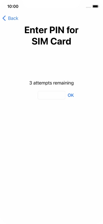 If your SIM is locked, key in your PIN and press OK. The default PIN is 1111.