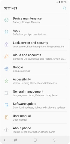Press Cloud and accounts.