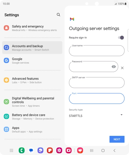 Press the drop down list below 