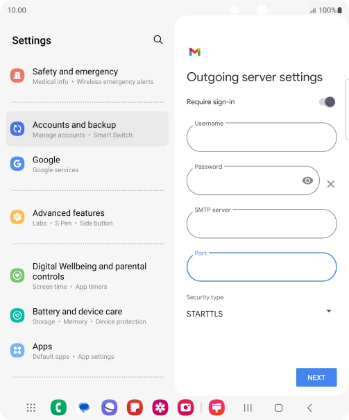 Press the drop down list below 