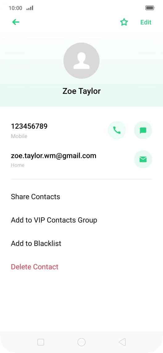 Press the call icon next to the required number.