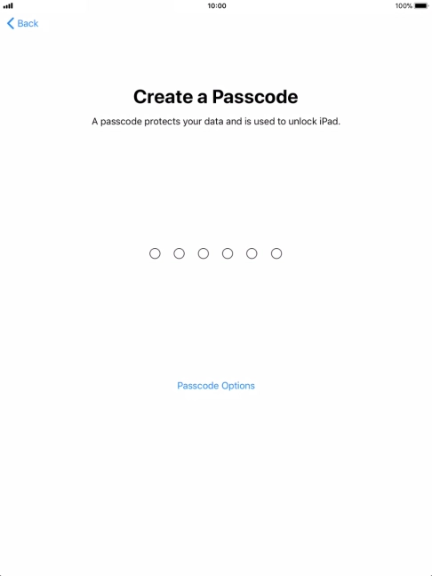 Press Passcode Options.