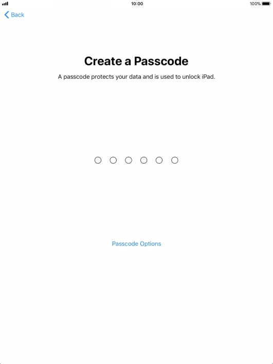 Press Passcode Options.