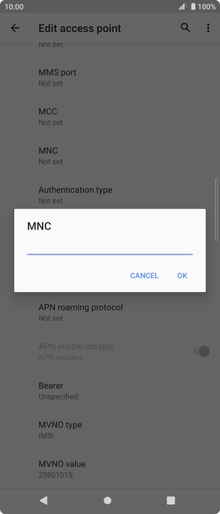 Key in 33 and press OK.