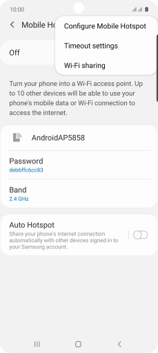 Press Configure Mobile Hotspot.