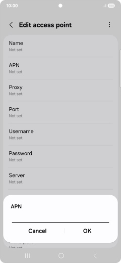 Key in eezone and press OK.