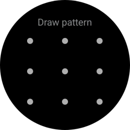 Slide your finger across the screen to connect at least four points and follow the instructions on the screen to create a pattern as lock code.
