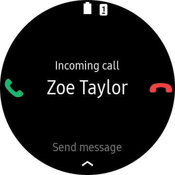 Press the accept call icon to answer the call.