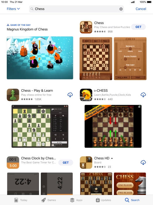 Press the required app.