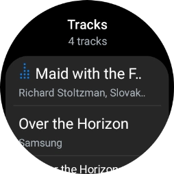 Press the required audio file.