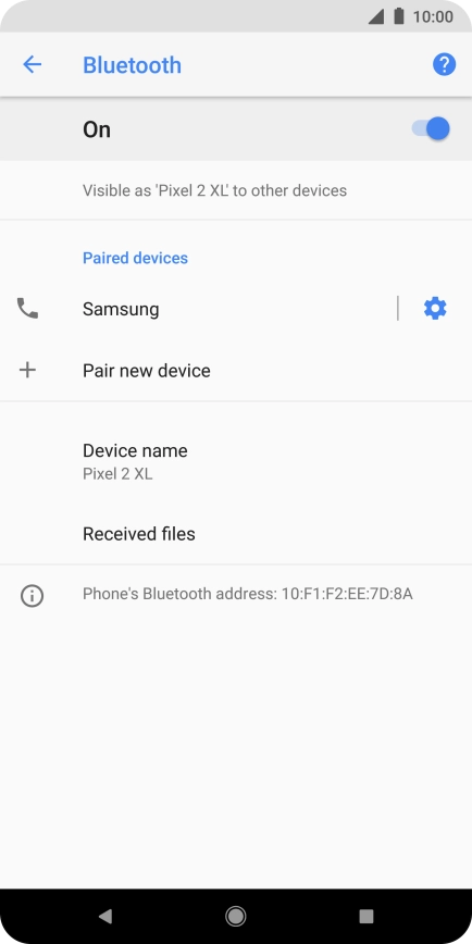 Press the Home key to return to the home screen.