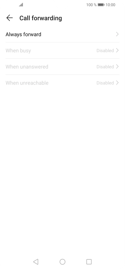 Press the required divert type.