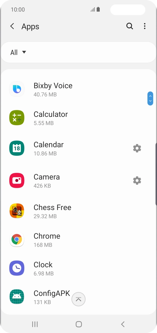 Press the required app.