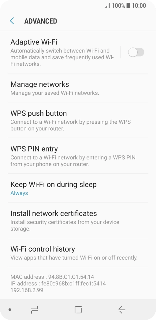 Press the indicator next to 