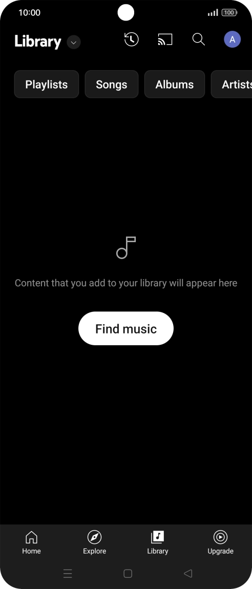 Press the drop down list.