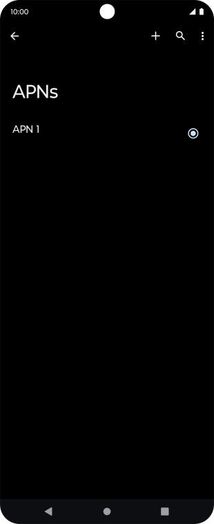 Press the new data connection icon.