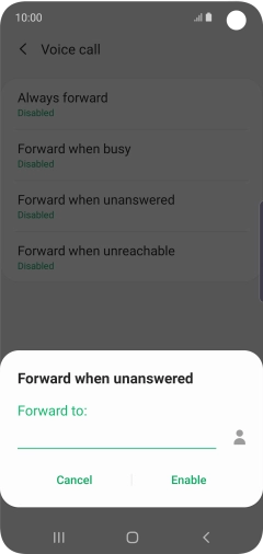 Key in +447953222222 and press Enable.