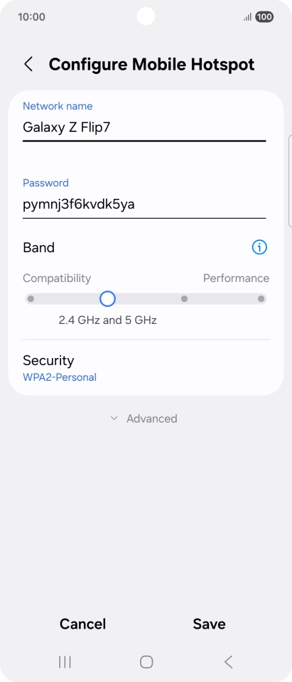 Press the field below 