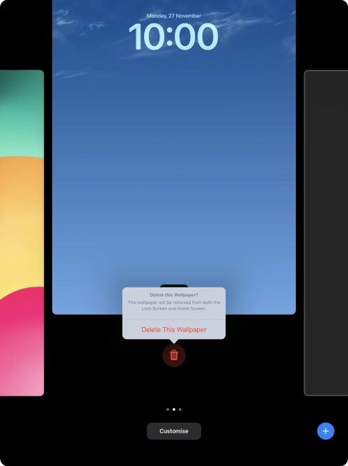 Press Delete This Wallpaper.