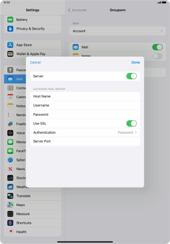 Press Authentication.
