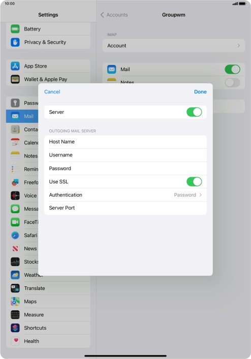 Press Authentication.