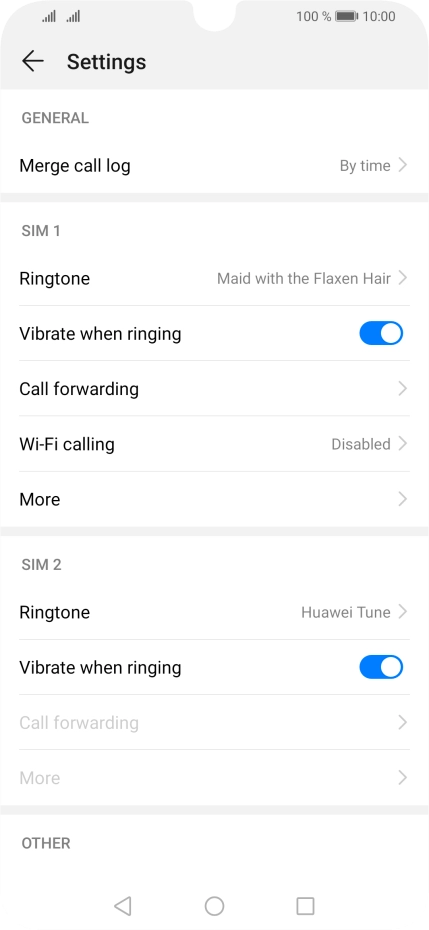 Press Call forwarding.