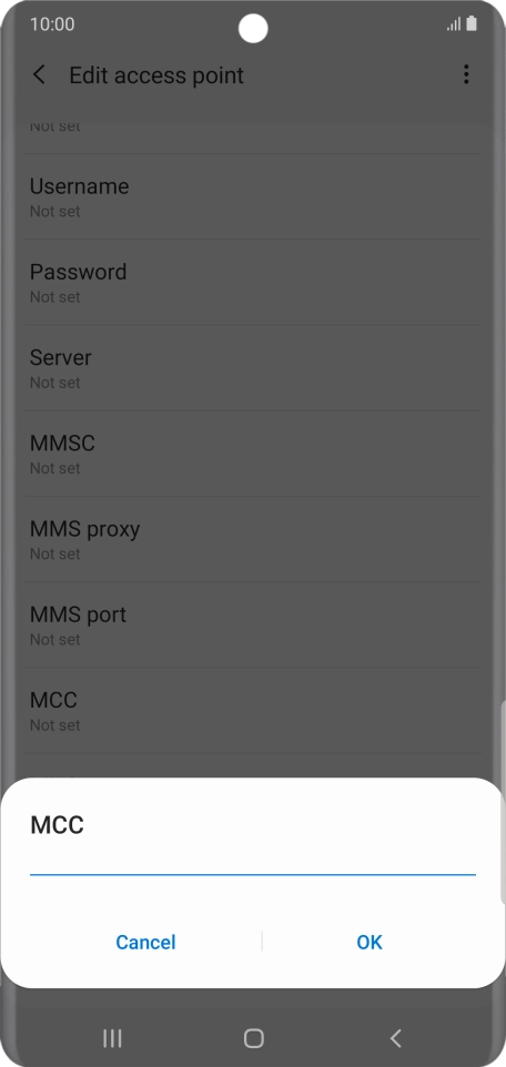 Key in 234 and press OK.