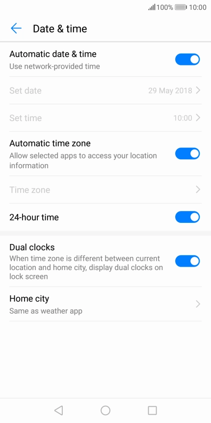 Press the Home key to return to the home screen.