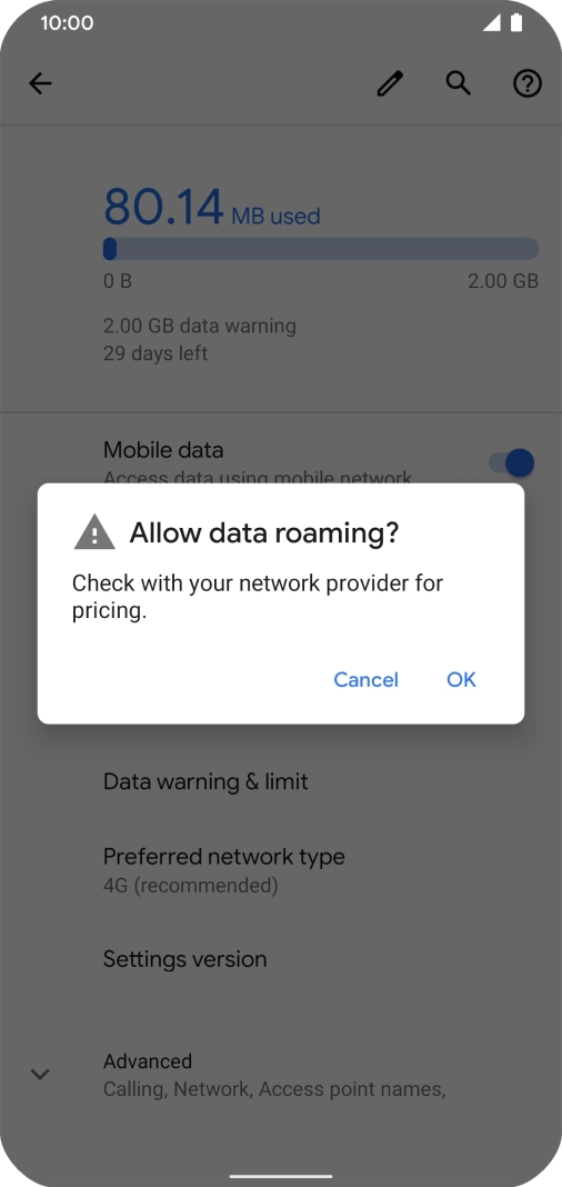 If you turn on the function, press OK.