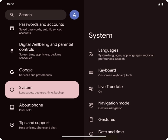 Press Date and time.
