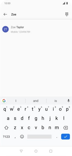 Press the required contact.