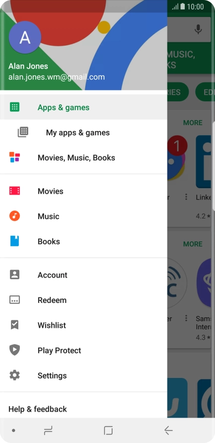 Press My apps & games.