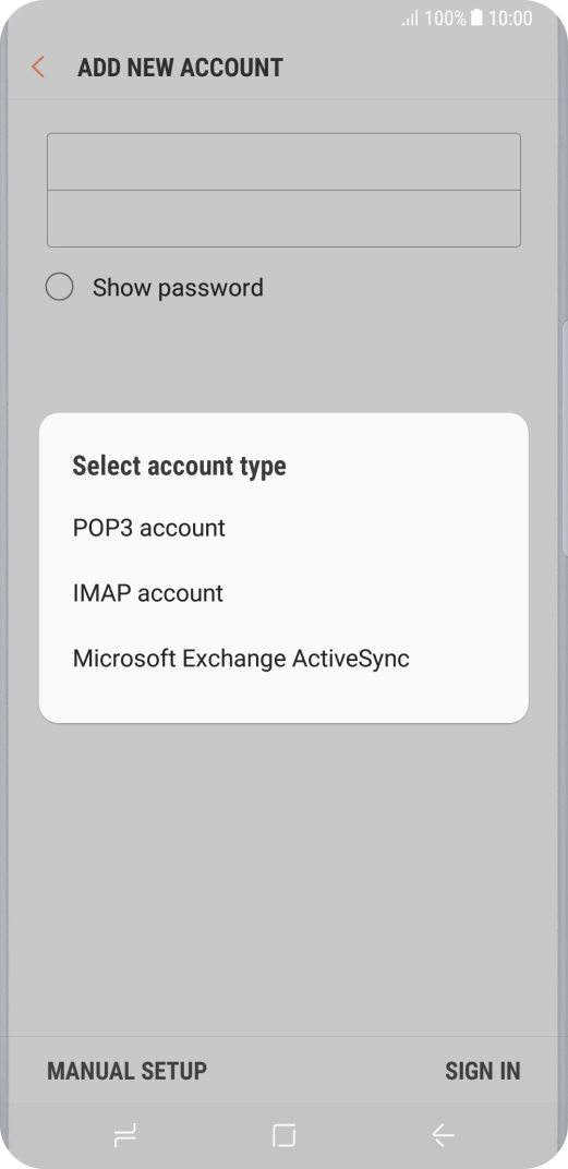 Press IMAP account.