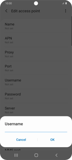 Key in eesecure and press OK.