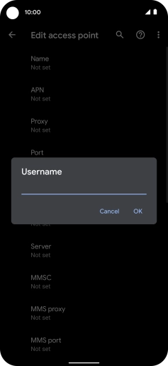 Key in eesecure and press OK.