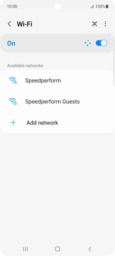 Press the required Wi-Fi network.