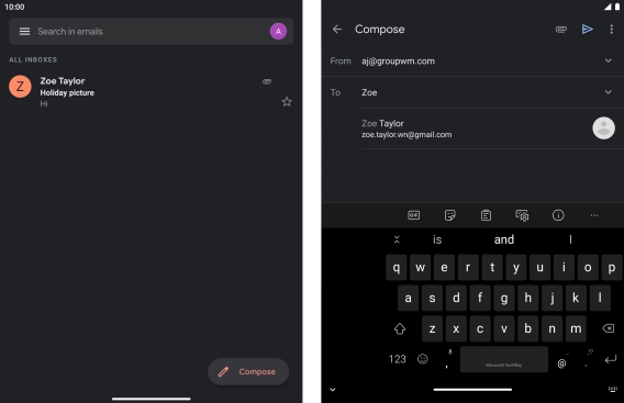 Press the required contact.