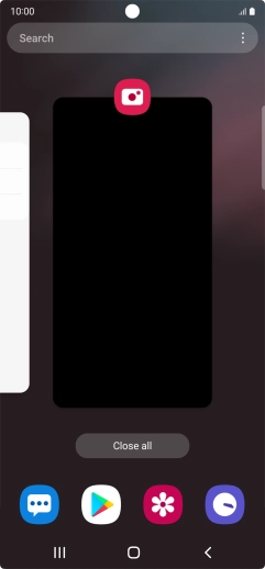 To end one running application, slide your finger upwards on the required application.