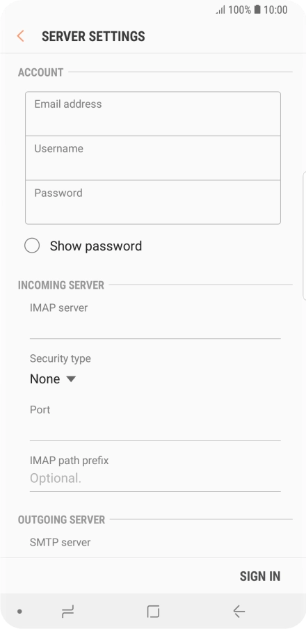 Press the field below 