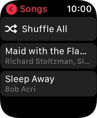 Go to the required category or playlist and press the required audio file.