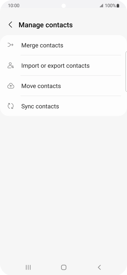 Press Import or export contacts.