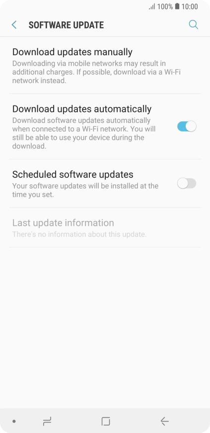Press Download updates manually. If a new software version is available, it's displayed. Follow the instructions on the screen to update the phone software.