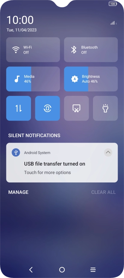 Press Touch for more options.