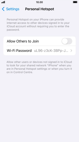 Press Wi-Fi Password and key in the required password.