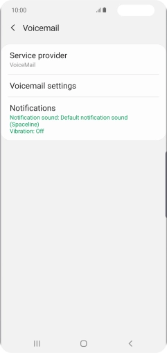 Press Voicemail settings.
