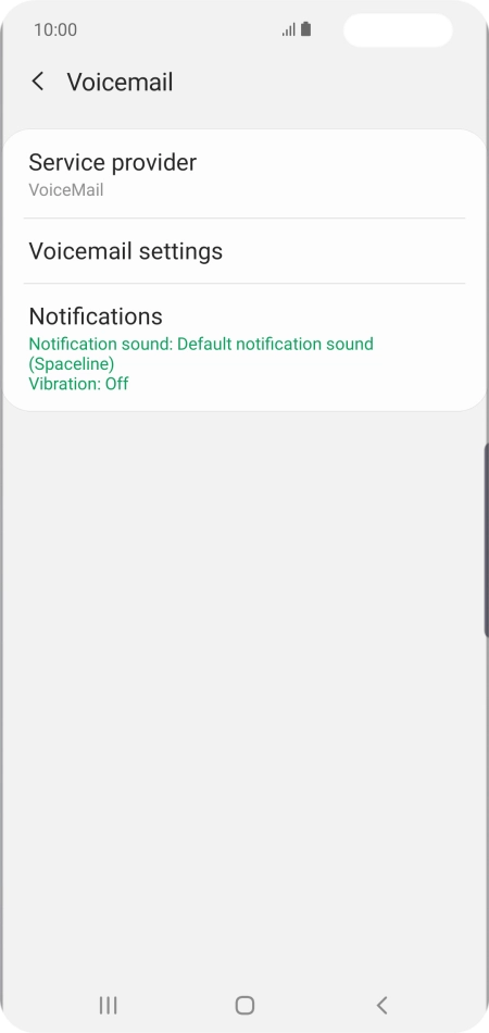 Press Voicemail settings.