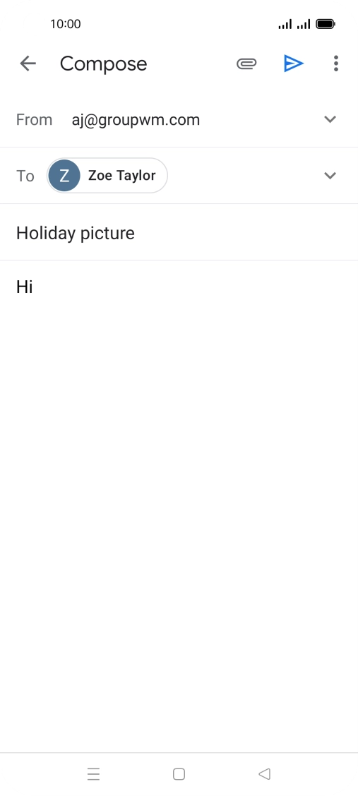 Press the attachment icon.