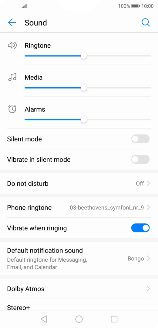 Press the Home key to return to the home screen.
