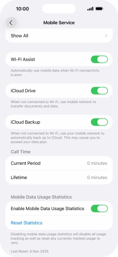 Press the indicator next to 